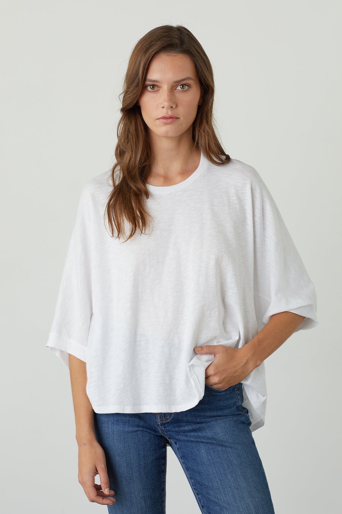 HELEN 3/4 SLEEVE OVERSIZED TEE - Velvet Staging 2.0-26916159553732