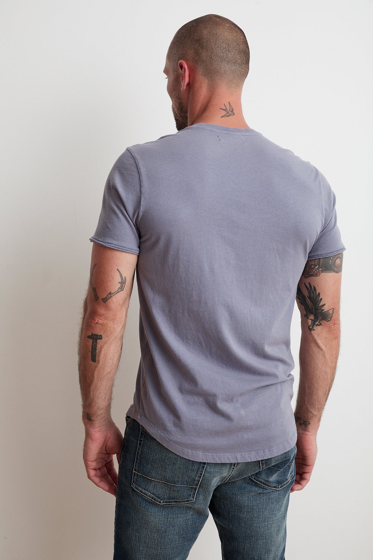 HESTON SUEDED JERSEY HENLEY - Velvet Staging 2.0-26916161487044