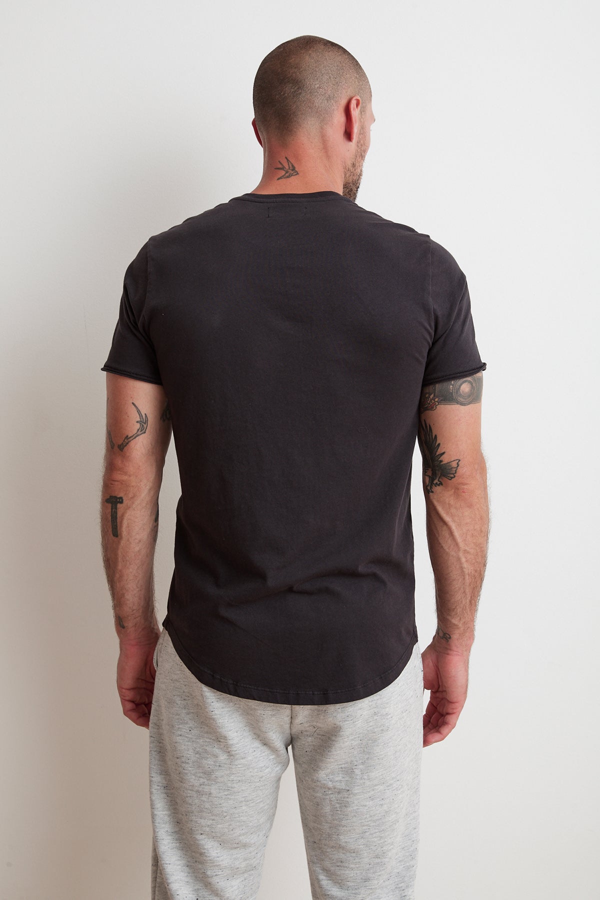 HESTON SUEDED JERSEY HENLEY - Velvet Staging 2.0-26916161618116