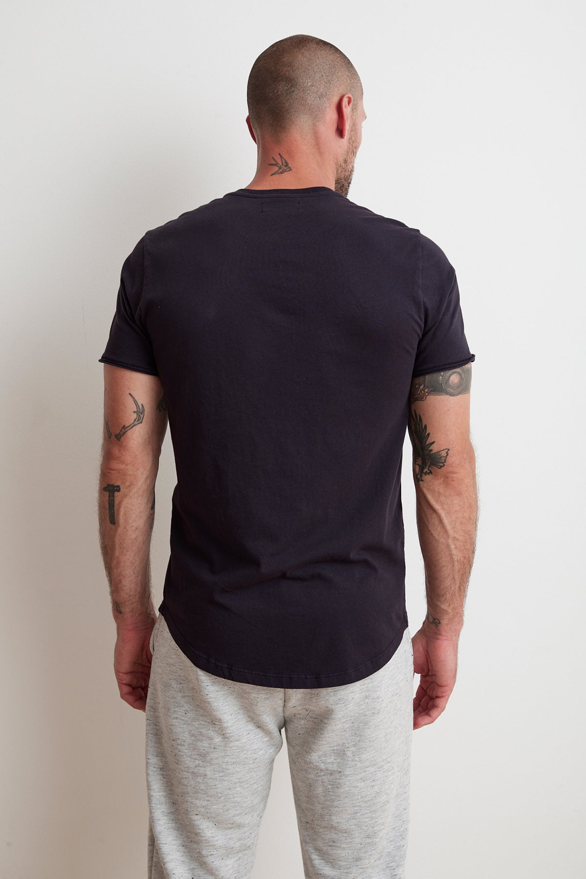 HESTON SUEDED JERSEY HENLEY - Velvet Staging 2.0-26916160667844