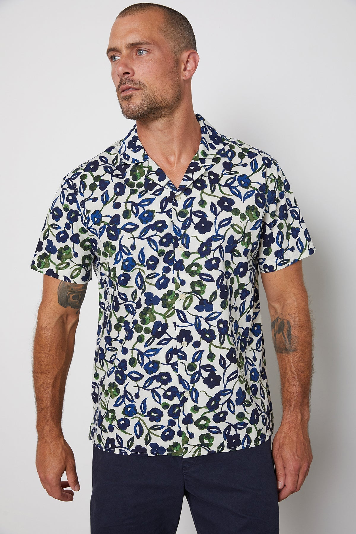 ISAIAH PRINTED BUTTON-UP SHIRT - Velvet Staging 2.0