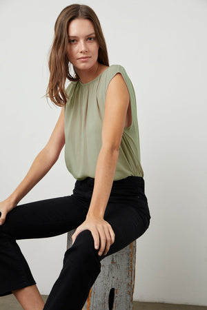 JADE CAP SLEEVE BLOUSE - Velvet Staging 2.0