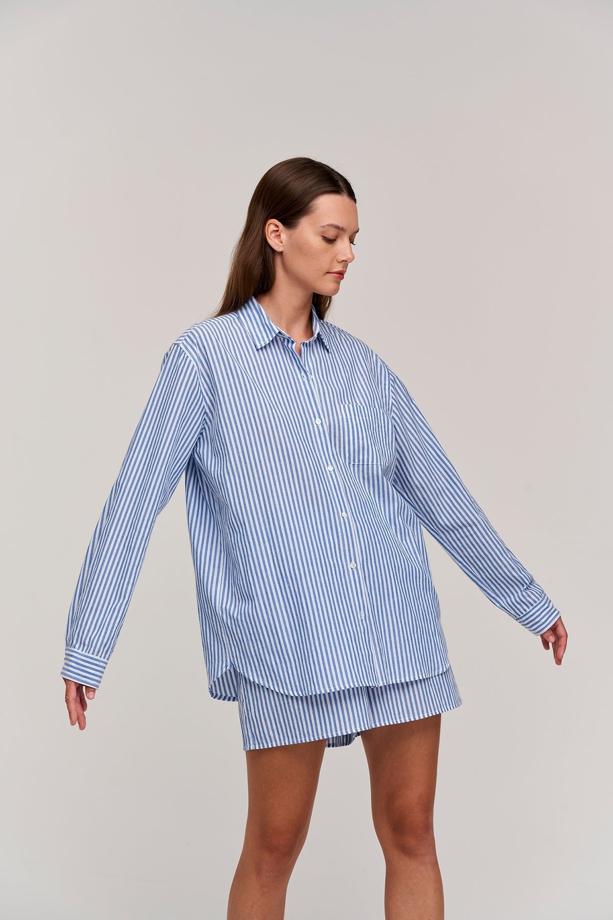 JANET STRIPED BUTTON-UP SHIRT - Velvet Staging 2.0-26916176101572