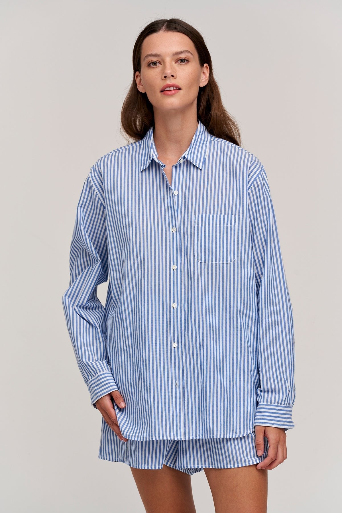 JANET STRIPED BUTTON-UP SHIRT - Velvet Staging 2.0