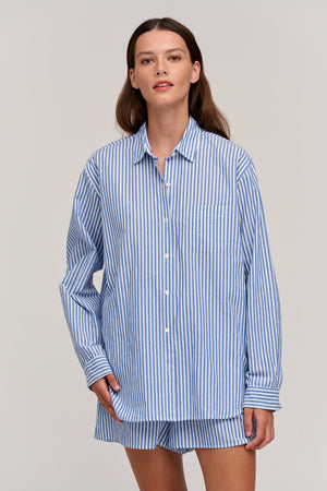 JANET STRIPED BUTTON-UP SHIRT - Velvet Staging 2.0