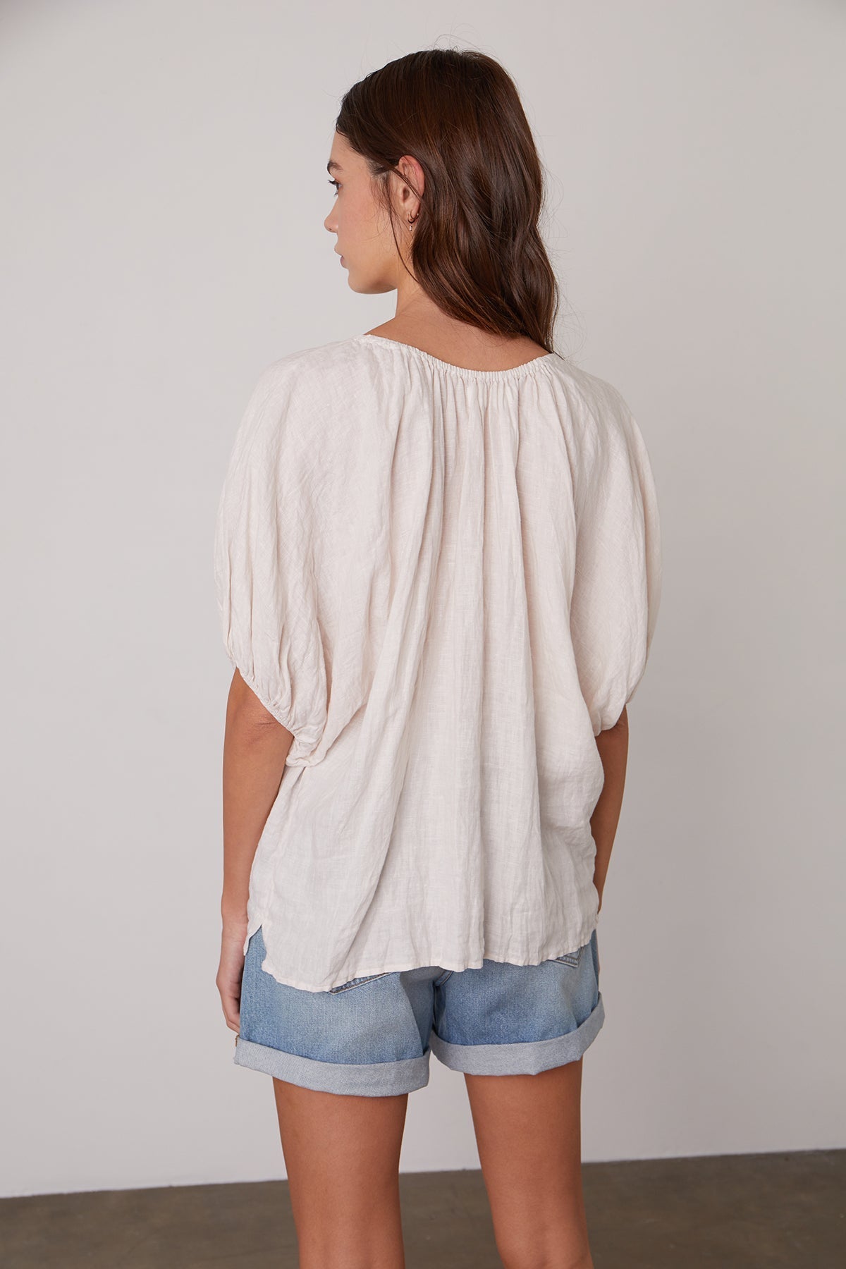 JANINE PUFF SLEEVE LINEN TOP - Velvet Staging 2.0