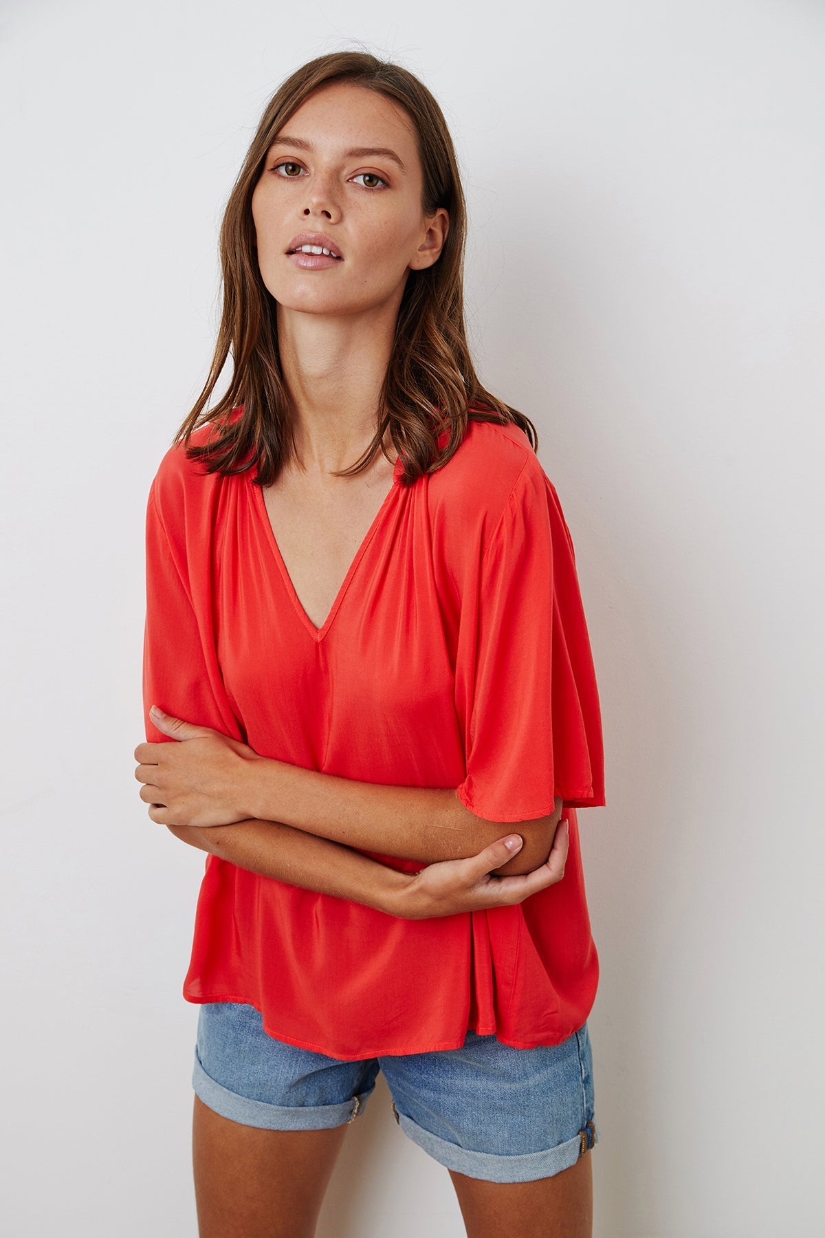 JAYCEE SPLIT NECK BLOUSE - Velvet Staging 2.0