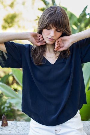 JAYCEE SPLIT NECK BLOUSE - Velvet Staging 2.0