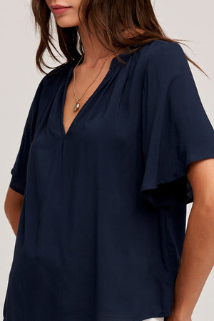JAYCEE SPLIT NECK BLOUSE - Velvet Staging 2.0