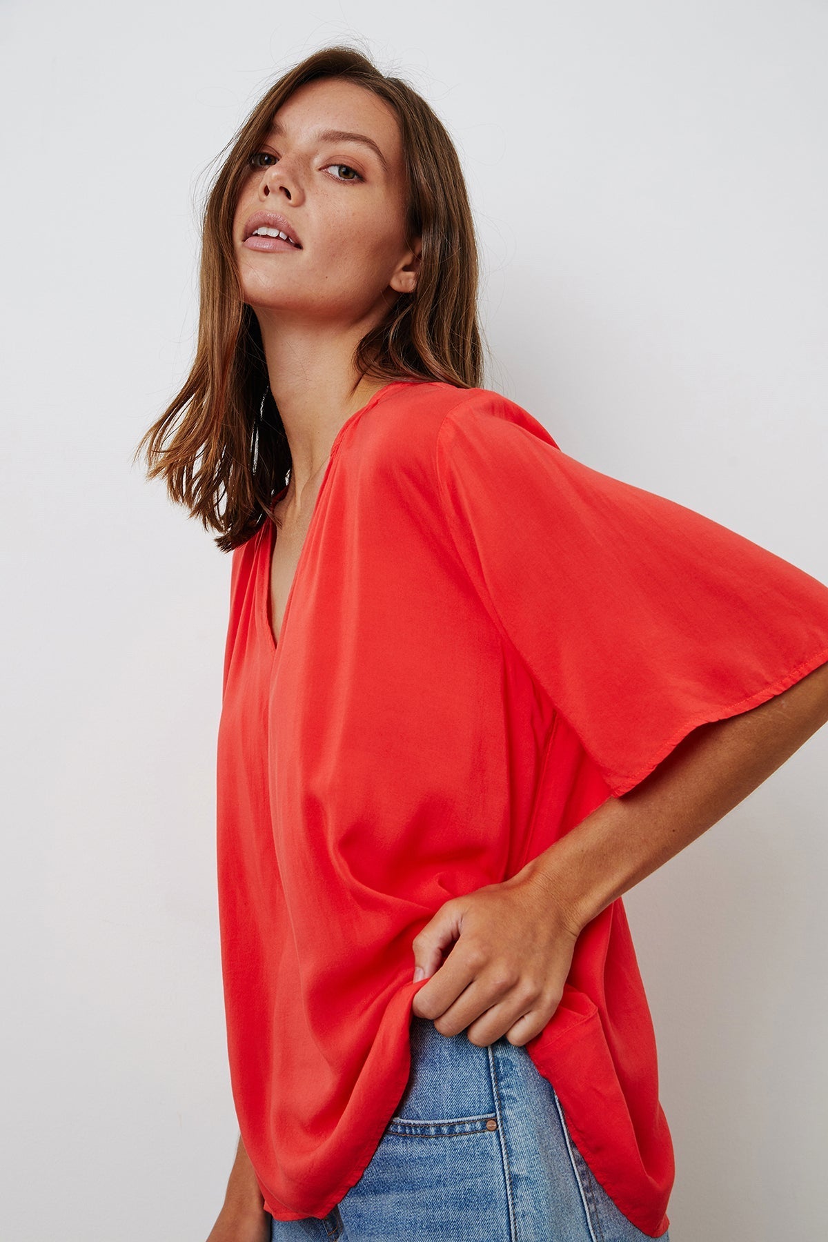 JAYCEE SPLIT NECK BLOUSE - Velvet Staging 2.0-26916179378372