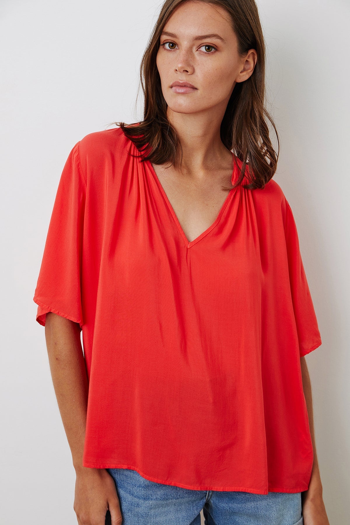 JAYCEE SPLIT NECK BLOUSE - Velvet Staging 2.0-26916179443908