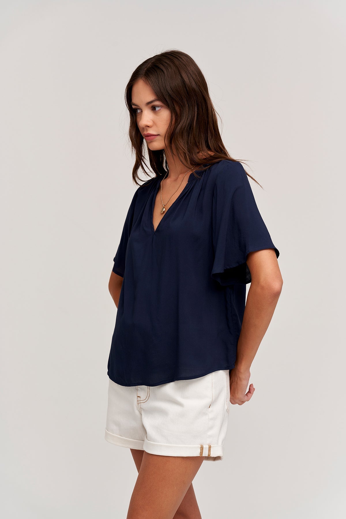 JAYCEE SPLIT NECK BLOUSE - Velvet Staging 2.0-26916184293572