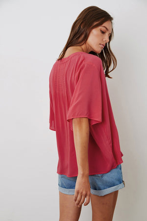 JAYCEE SPLIT NECK BLOUSE - Velvet Staging 2.0