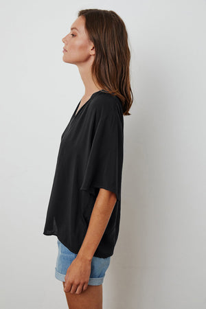 JAYCEE SPLIT NECK BLOUSE - Velvet Staging 2.0