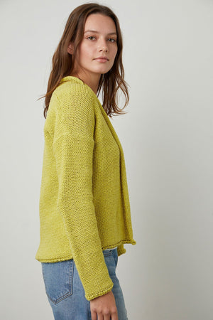 JAZ TEXTURED TAPE YARN CARDIGAN - Velvet Staging 2.0