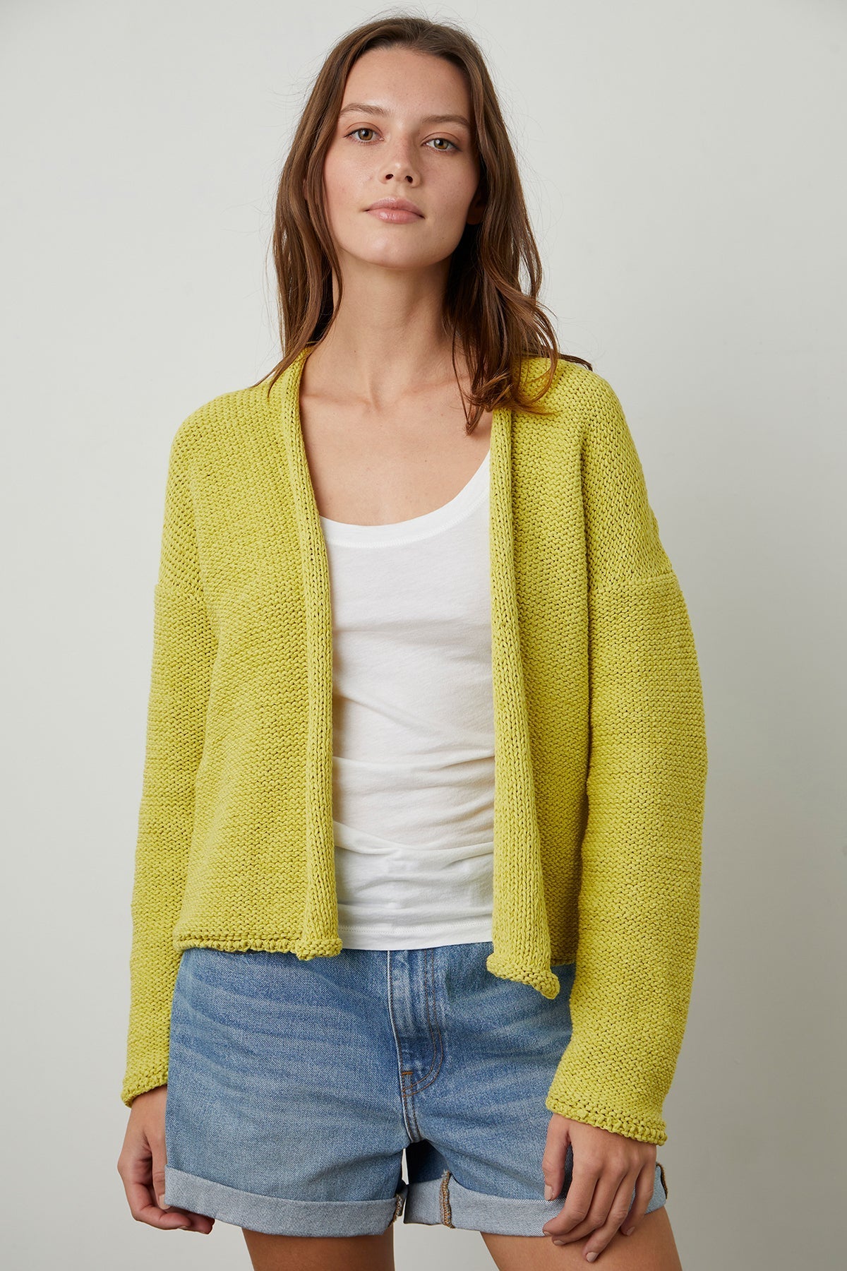 JAZ TEXTURED TAPE YARN CARDIGAN - Velvet Staging 2.0