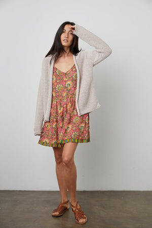 JAZ TEXTURED TAPE YARN CARDIGAN - Velvet Staging 2.0