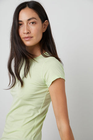 JEMMA GAUZY WHISPER FITTED CREW NECK TEE - Velvet Staging 2.0