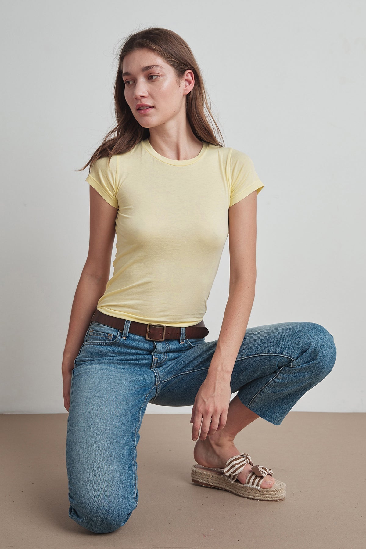 JEMMA GAUZY WHISPER FITTED CREW NECK TEE - Velvet Staging 2.0-26916185473220