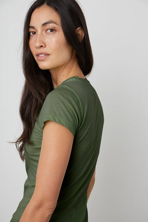 JEMMA GAUZY WHISPER FITTED CREW NECK TEE - Velvet Staging 2.0