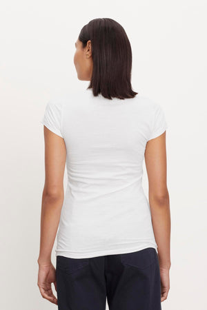 JEMMA GAUZY WHISPER FITTED CREW NECK TEE - Velvet Staging 2.0