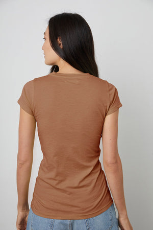 JEMMA GAUZY WHISPER FITTED CREW NECK TEE - Velvet Staging 2.0