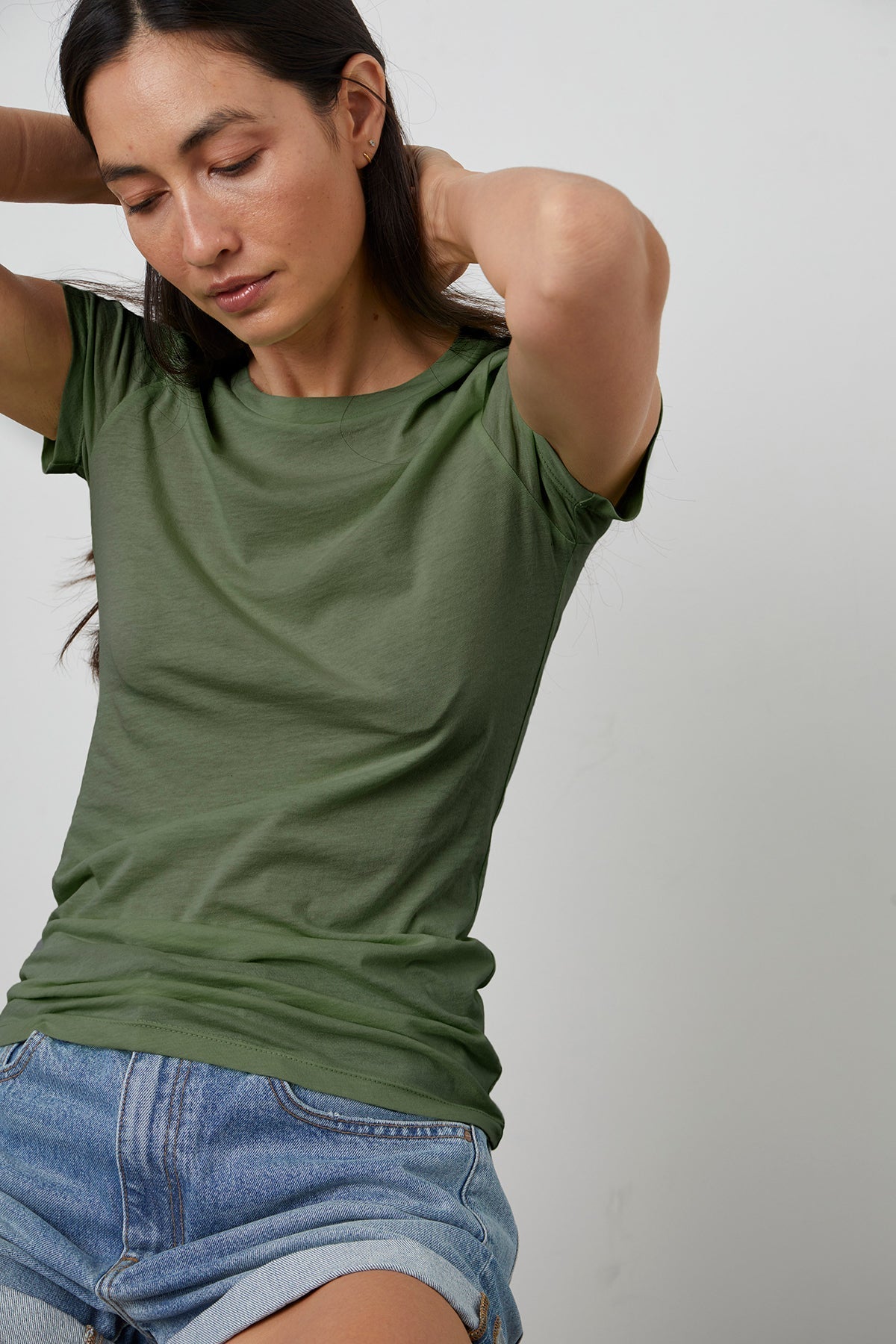 JEMMA GAUZY WHISPER FITTED CREW NECK TEE - Velvet Staging 2.0-26916184981700