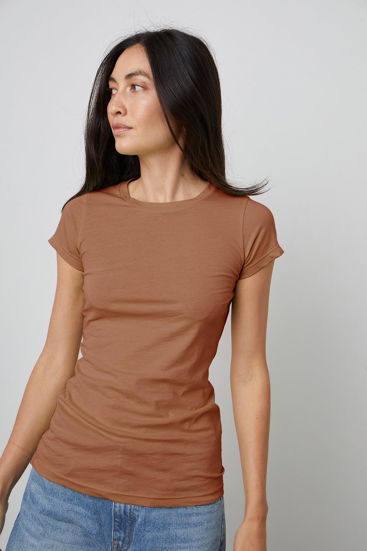 JEMMA GAUZY WHISPER FITTED CREW NECK TEE - Velvet Staging 2.0-26916184850628