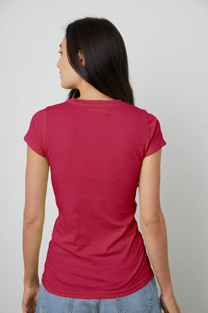 JEMMA GAUZY WHISPER FITTED CREW NECK TEE - Velvet Staging 2.0