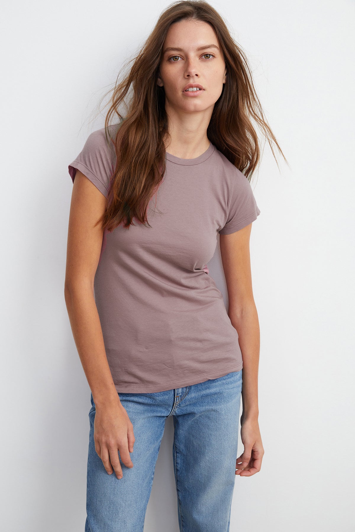 JEMMA GAUZY WHISPER FITTED CREW NECK TEE - Velvet Staging 2.0-26916185571524