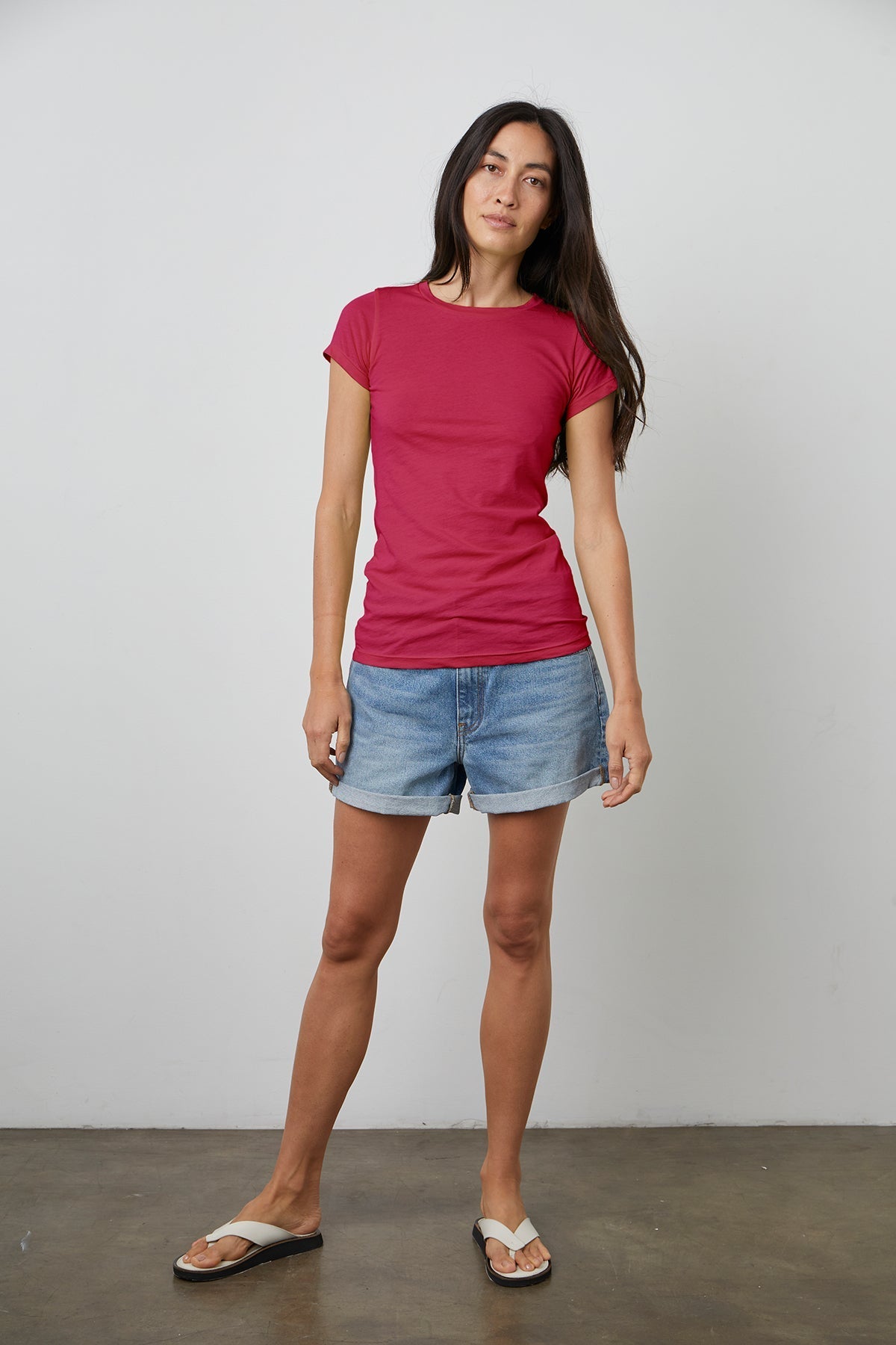 JEMMA GAUZY WHISPER FITTED CREW NECK TEE - Velvet Staging 2.0-26916185440452