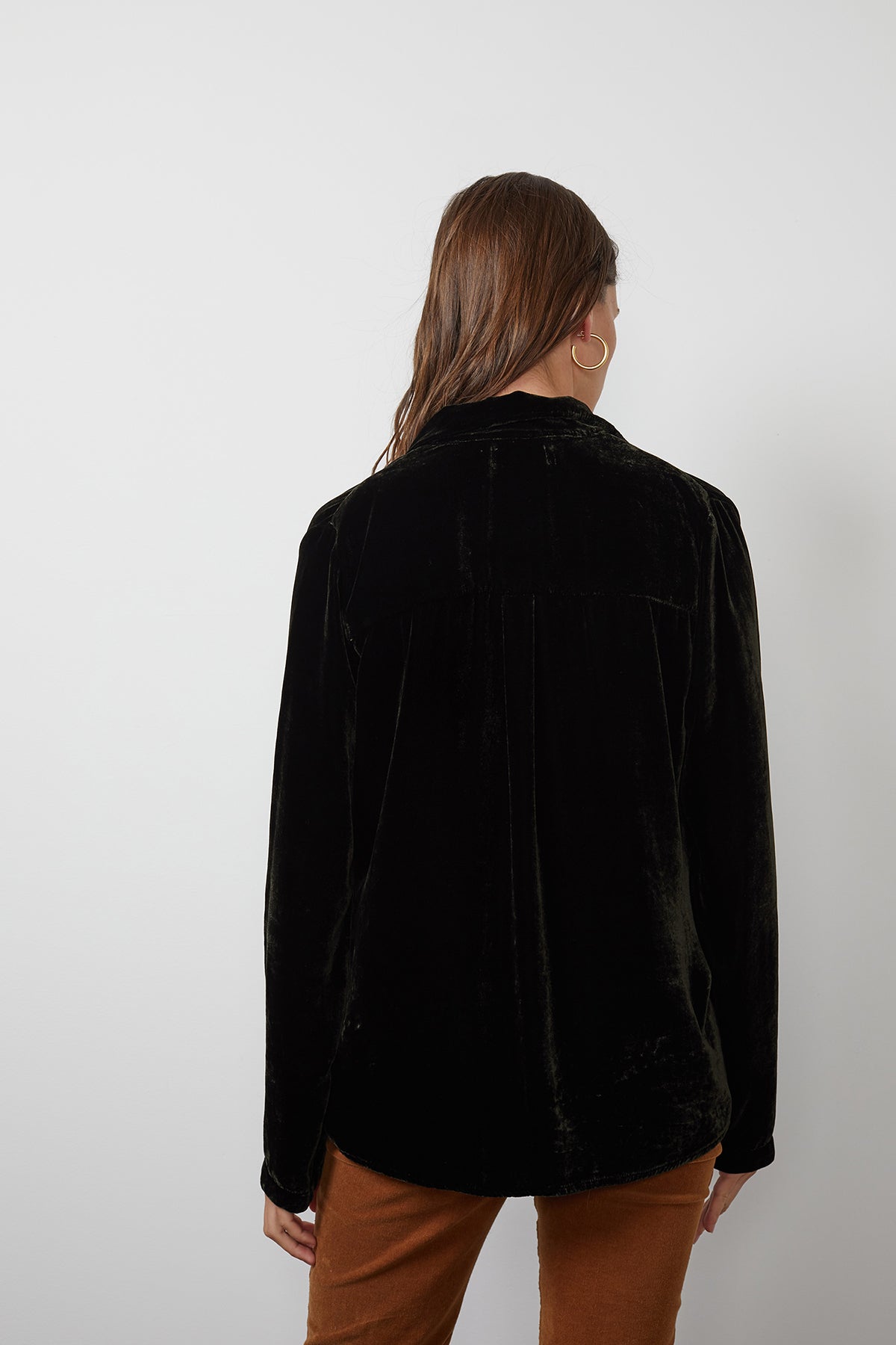 JENSINE SILK VELVET BUTTON-UP SHIRT - Velvet Staging 2.0-26916181311684