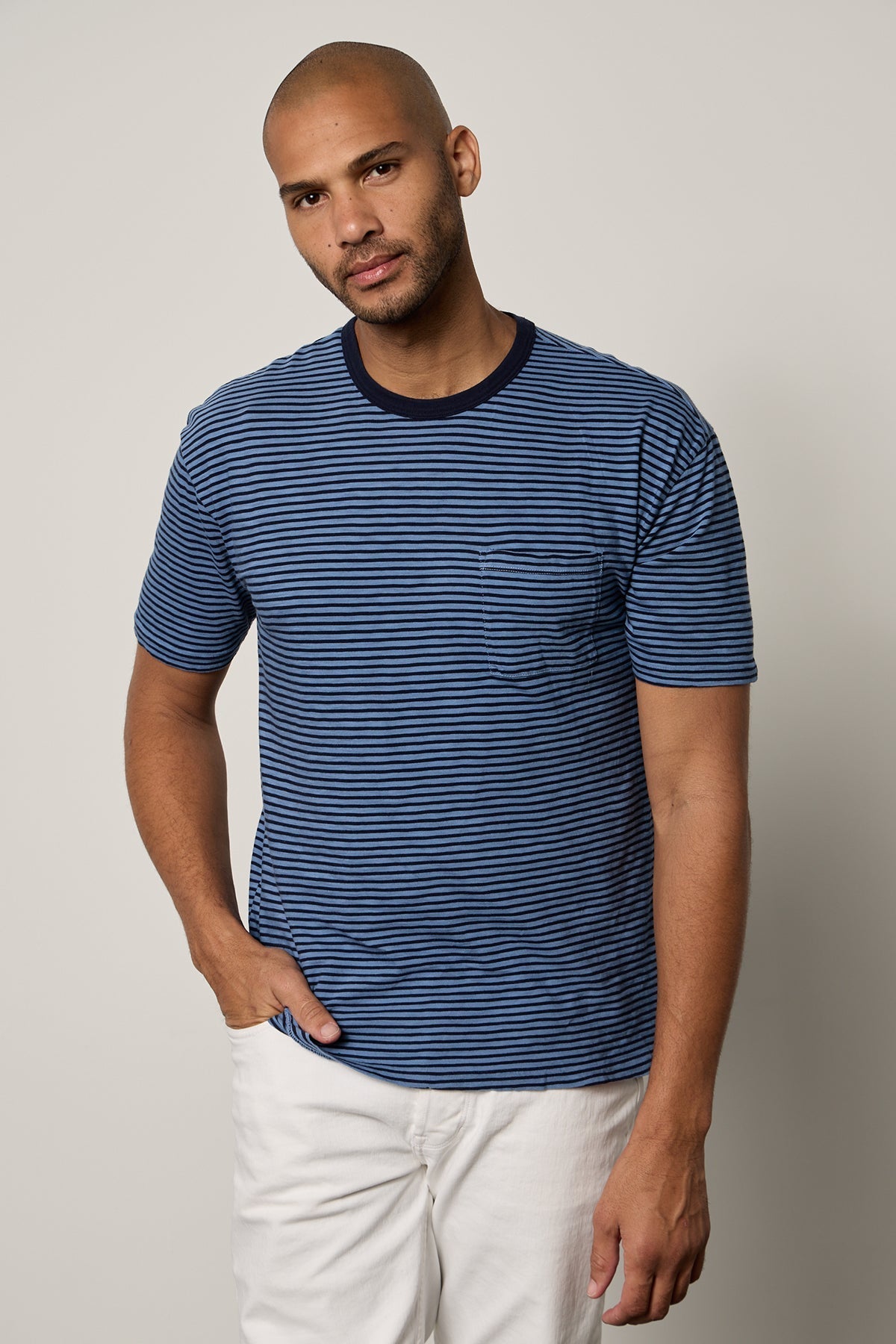 JEREMY STRIPED CREW NECK TEE - Velvet Staging 2.0-26916182393028