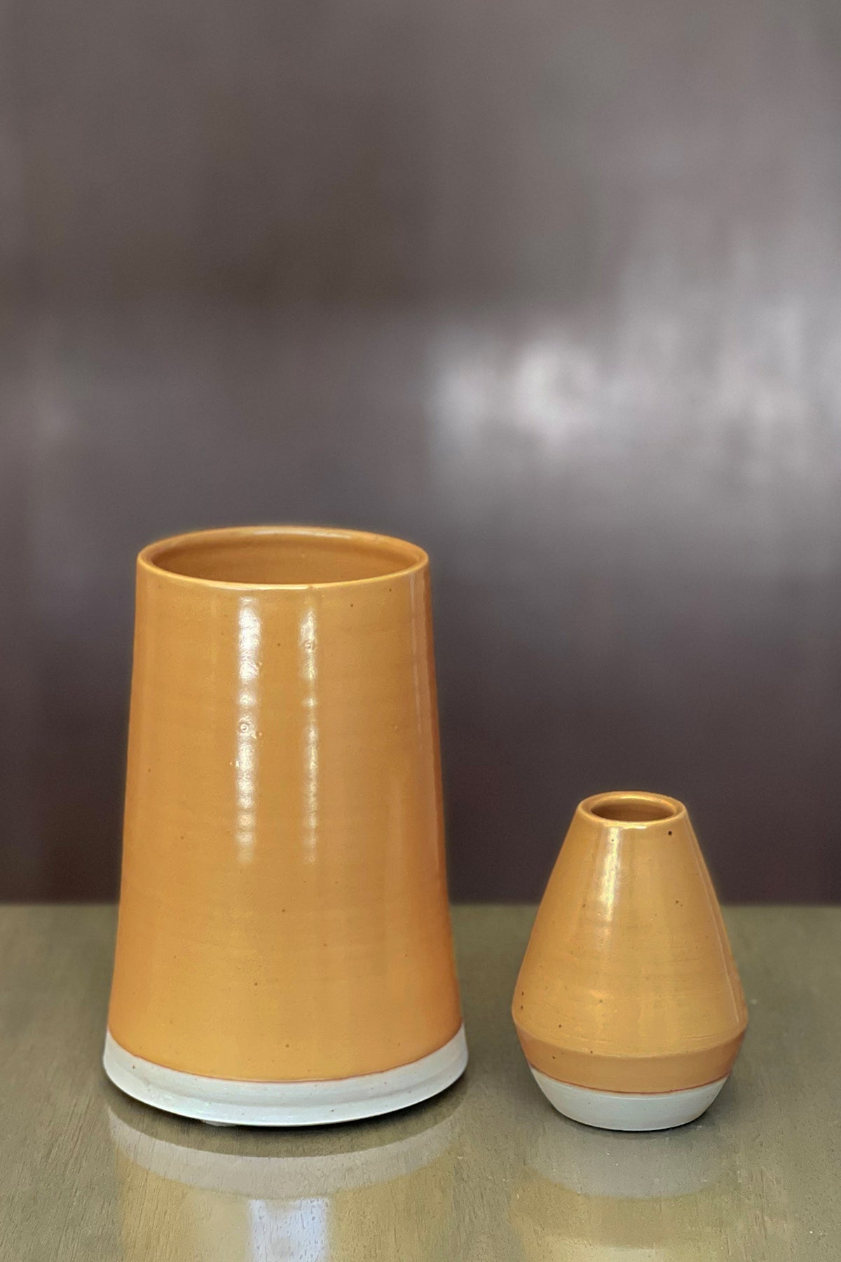Jenny Graham Ceramic Large Vase Mustard, Ceramic Bud Vase Mustard-25276651667652