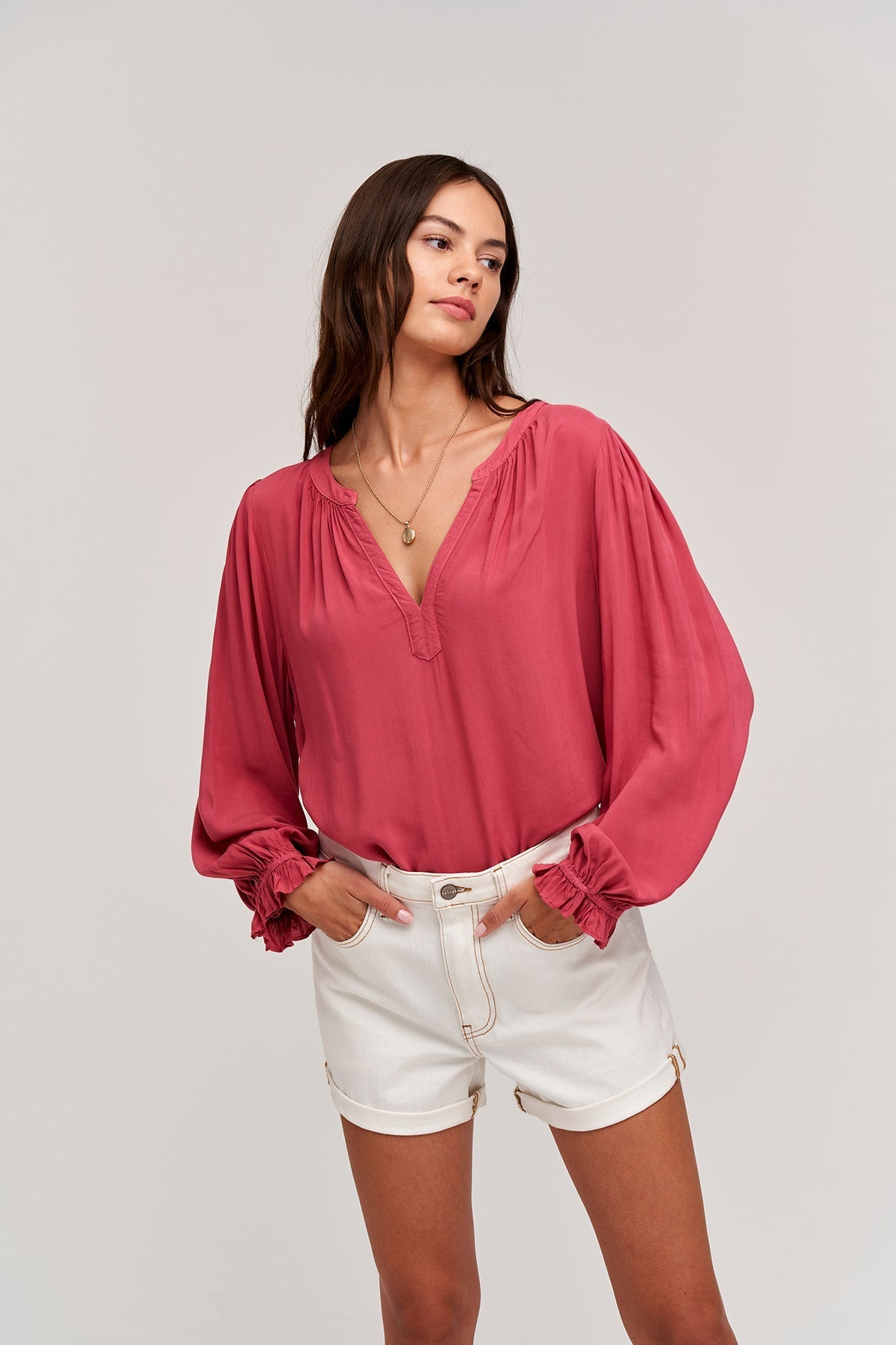 JOLENE V-NECK BLOUSE - Velvet Staging 2.0