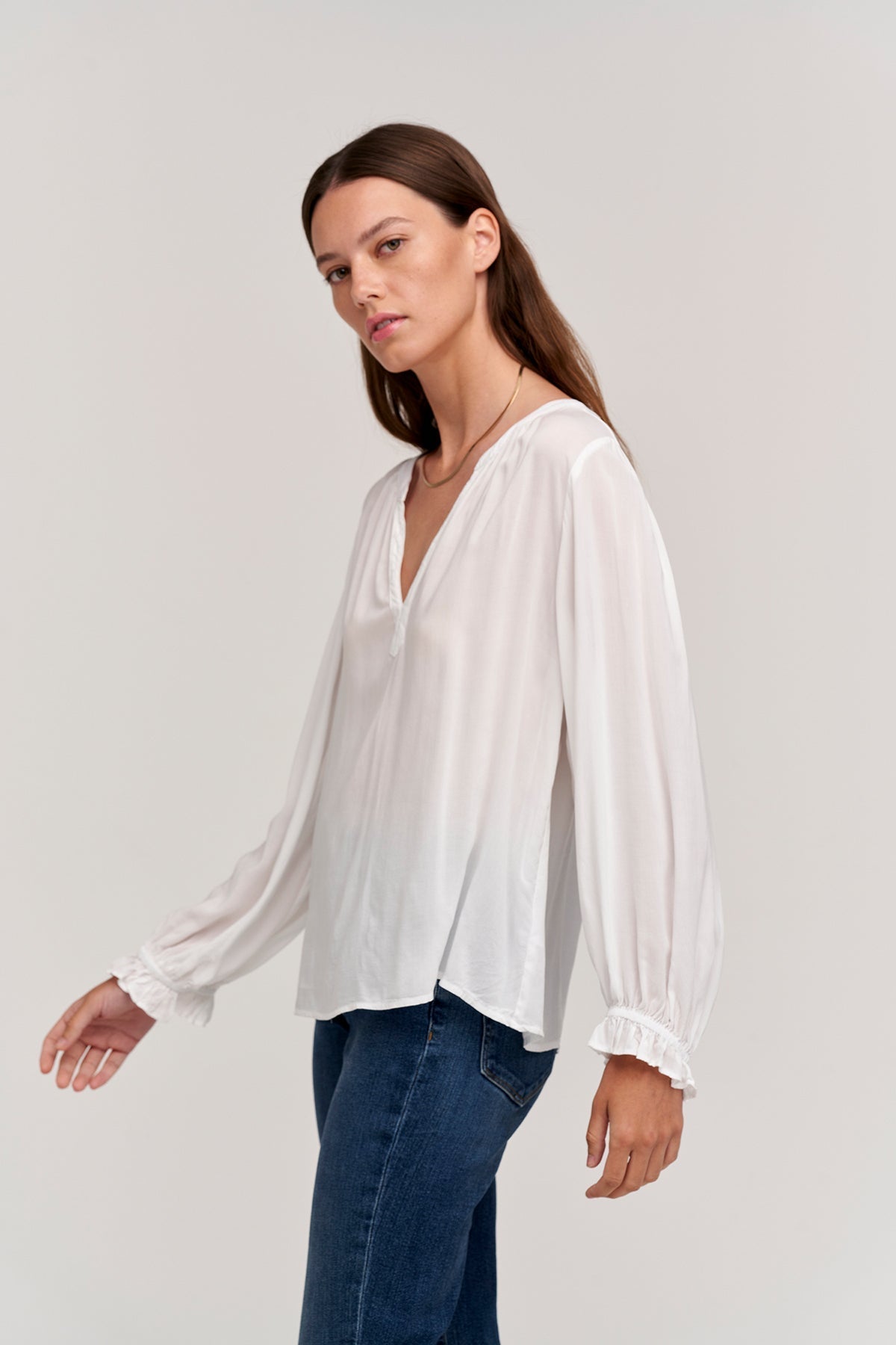 JOLENE V-NECK BLOUSE - Velvet Staging 2.0-26916186751172