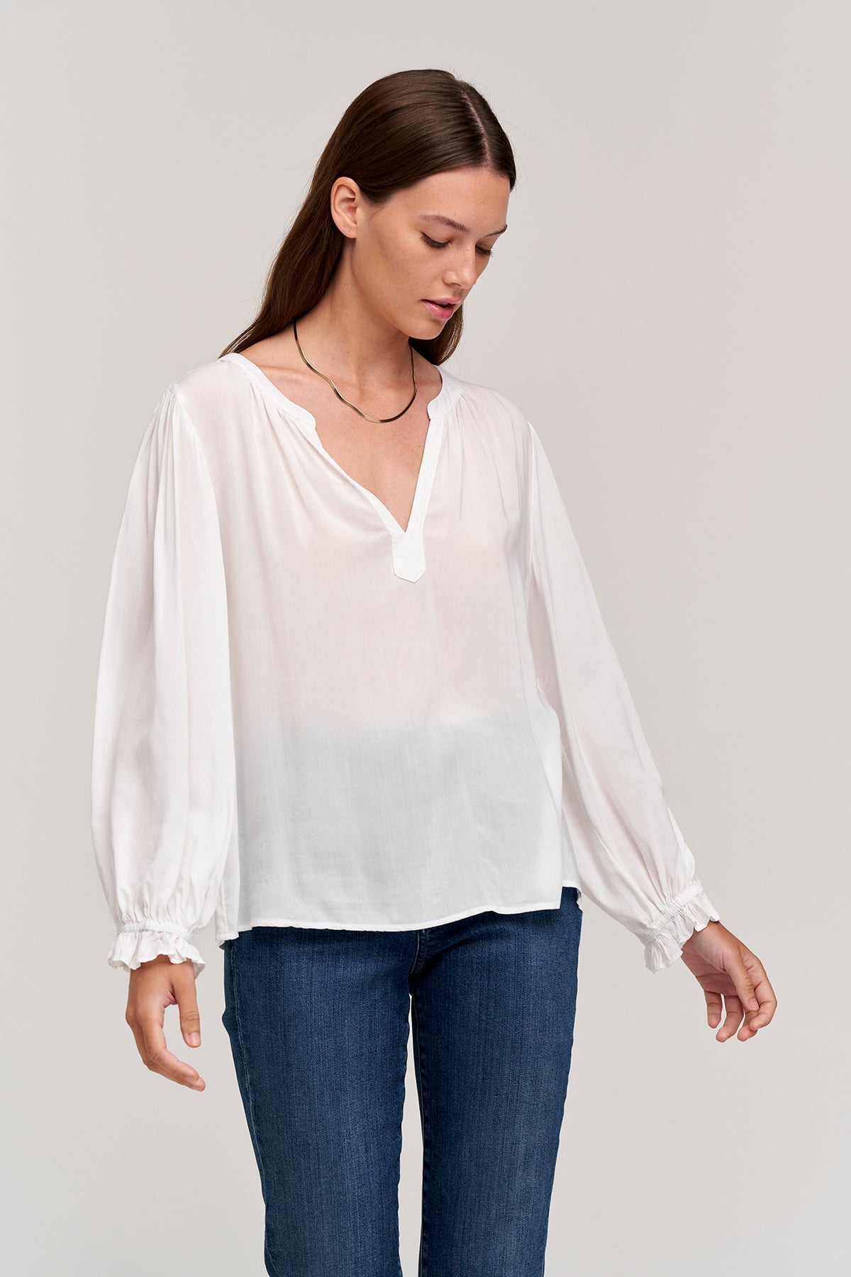 JOLENE V-NECK BLOUSE - Velvet Staging 2.0-26916186816708
