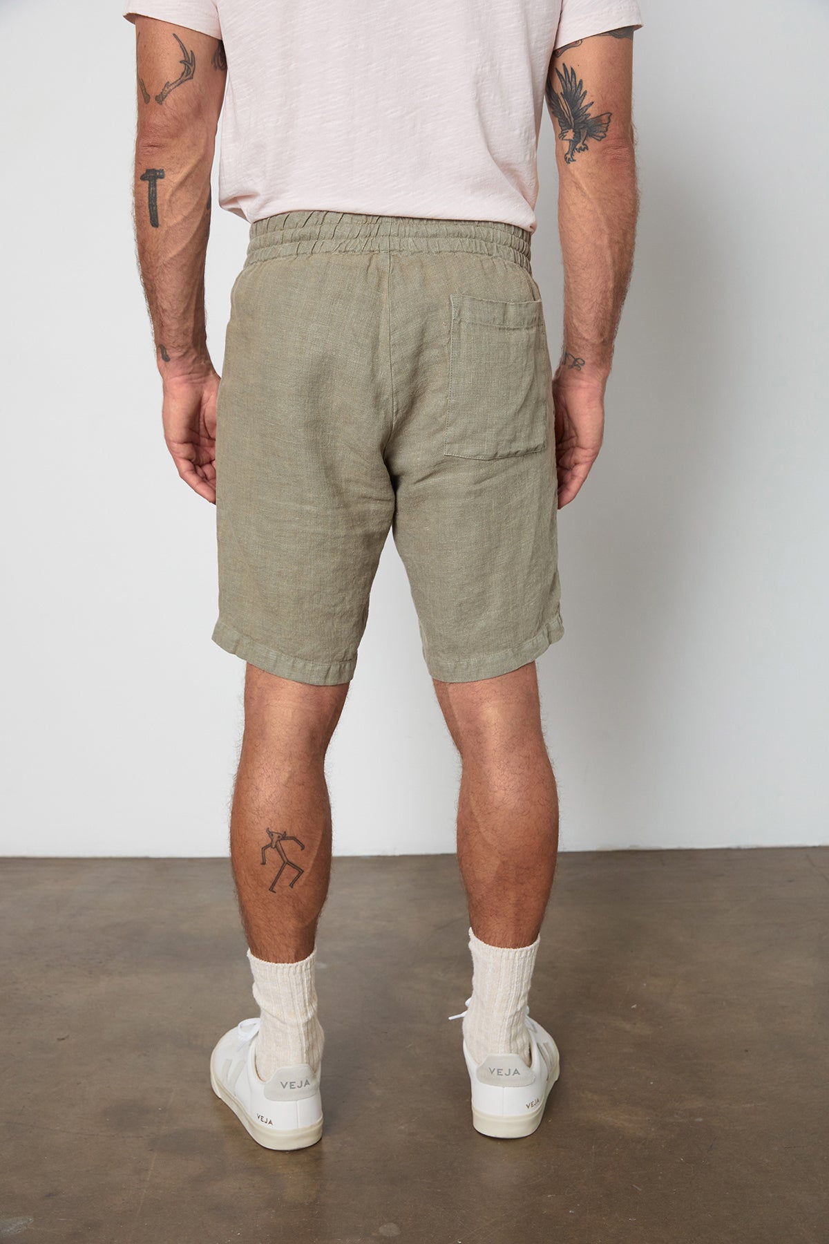 JONATHAN LINEN DRAWSTRING SHORT - Velvet Staging 2.0-26916192157892