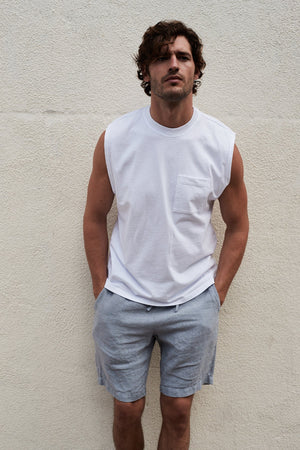 JONATHAN LINEN DRAWSTRING SHORT - Velvet Staging 2.0