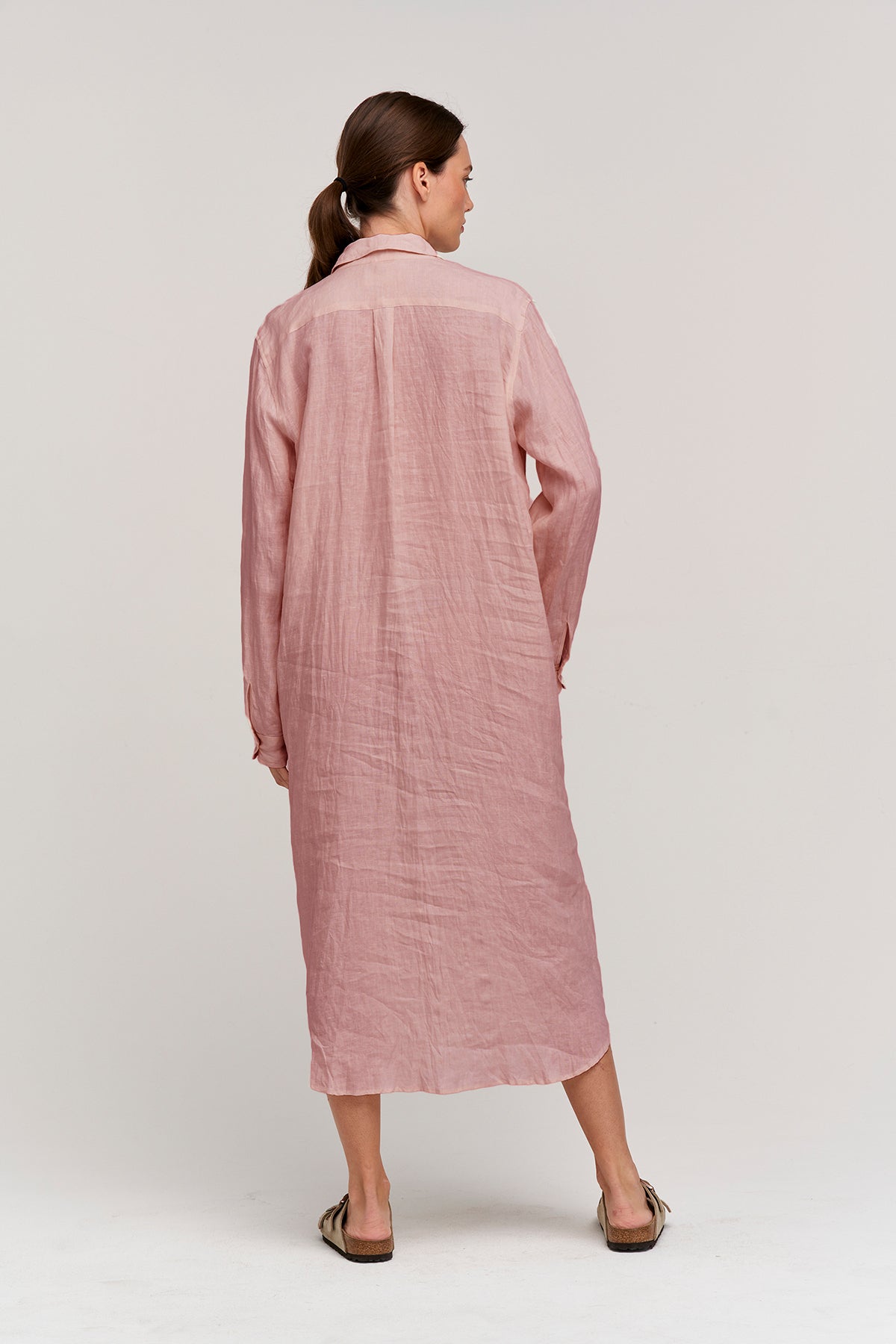 JORA LINEN BUTTON-UP DRESS - Velvet Staging 2.0