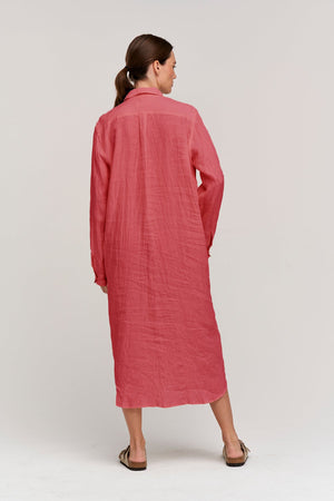 JORA LINEN BUTTON-UP DRESS - Velvet Staging 2.0