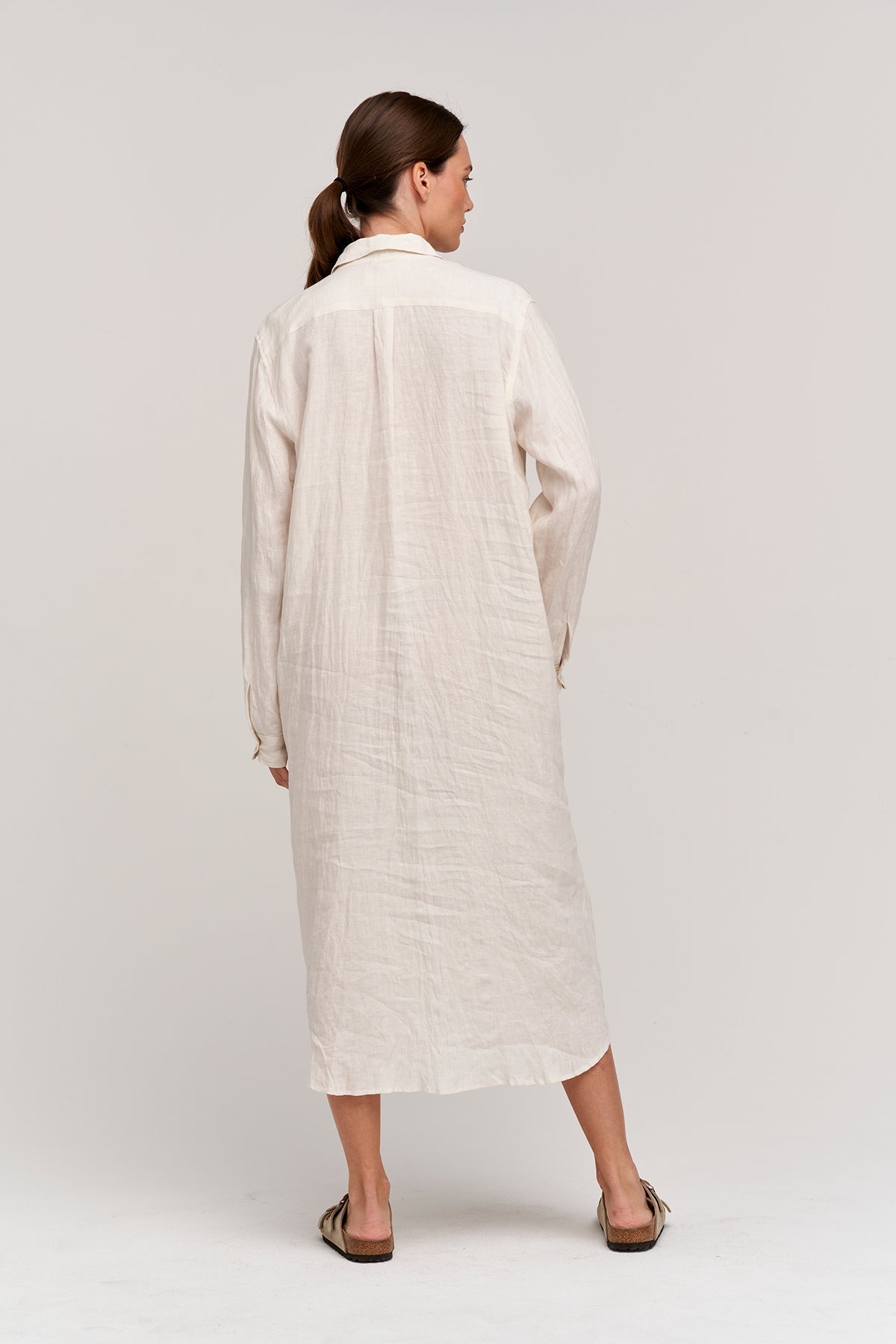 JORA LINEN BUTTON-UP DRESS - Velvet Staging 2.0