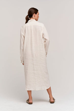 JORA LINEN BUTTON-UP DRESS - Velvet Staging 2.0