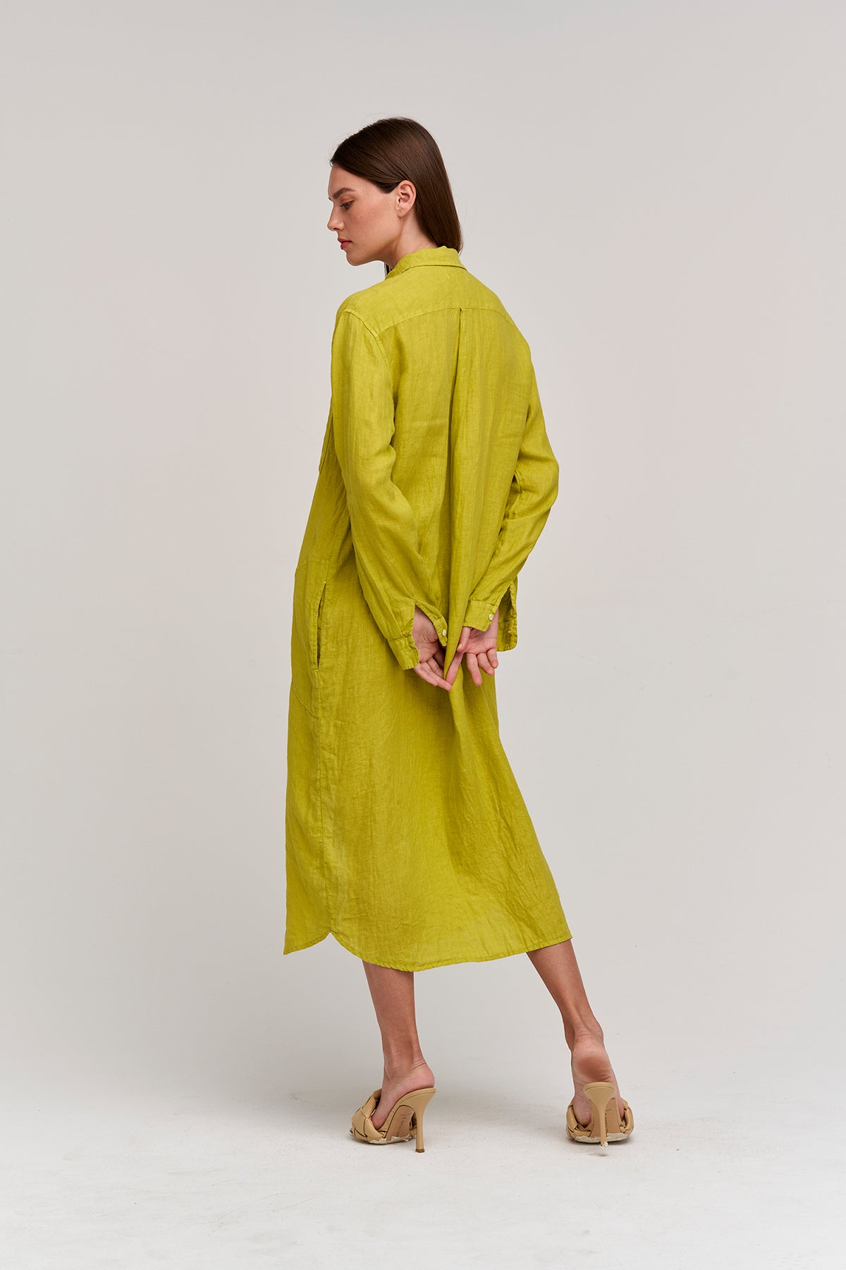 JORA LINEN BUTTON-UP DRESS - Velvet Staging 2.0