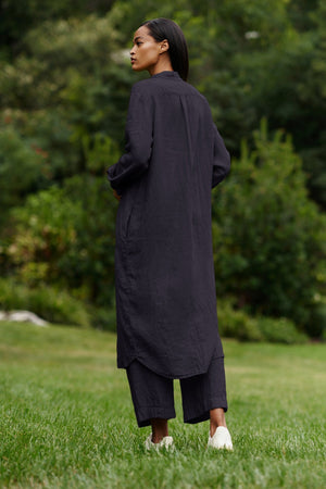 JORA LINEN BUTTON-UP DRESS - Velvet Staging 2.0