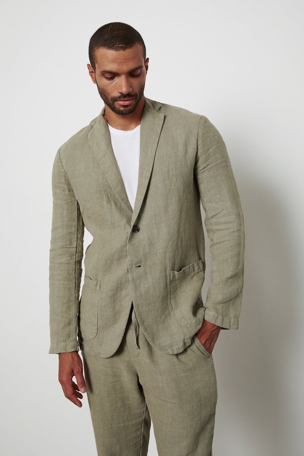 JOSHUA LINEN BLAZER - Velvet Staging 2.0-26916191338692