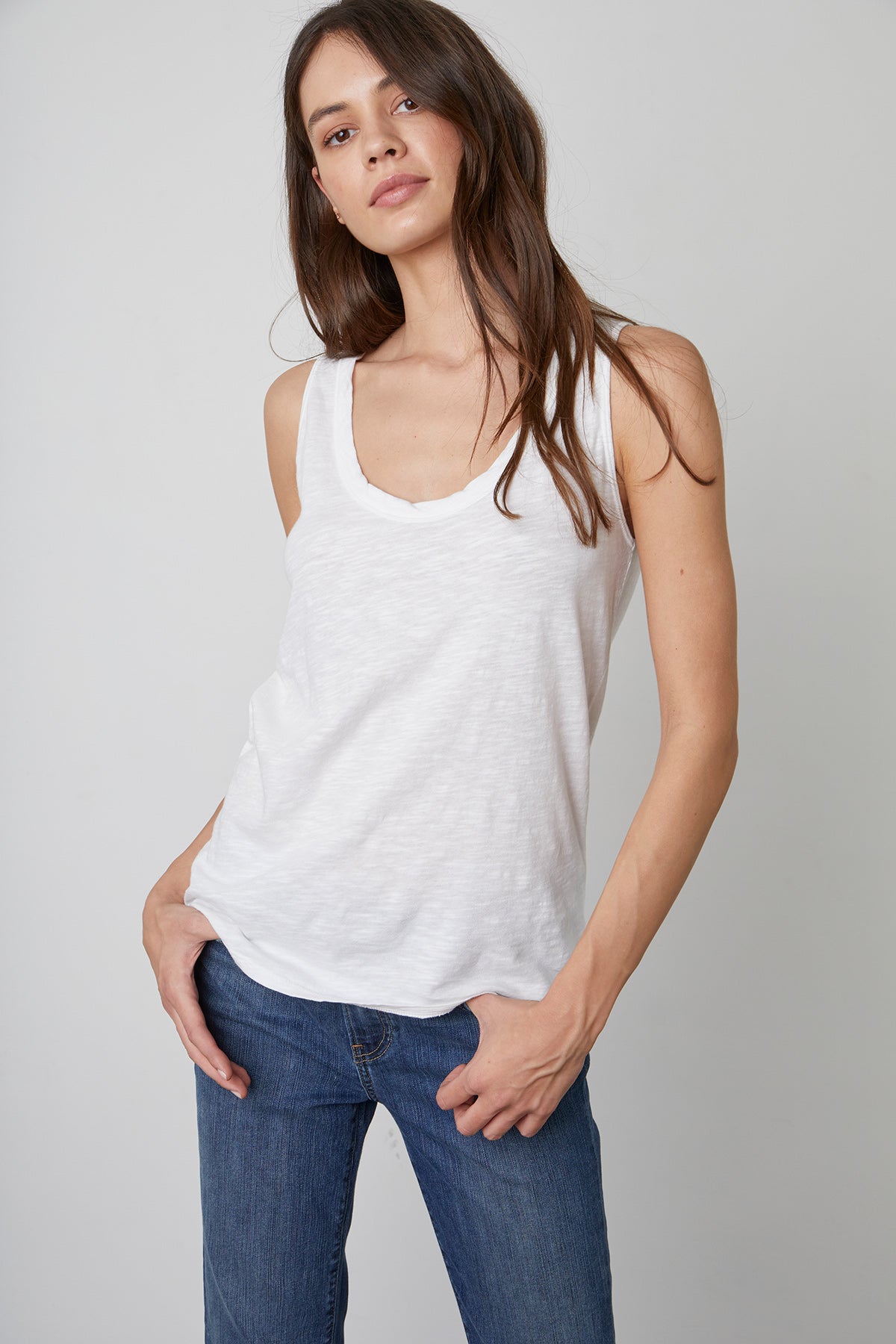 JOY ORIGINAL SLUB SCOOP NECK TANK Velvet by Graham & Spencer