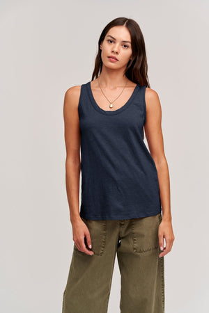 JOY ORIGINAL SLUB SCOOP NECK TANK Velvet by Graham & Spencer
