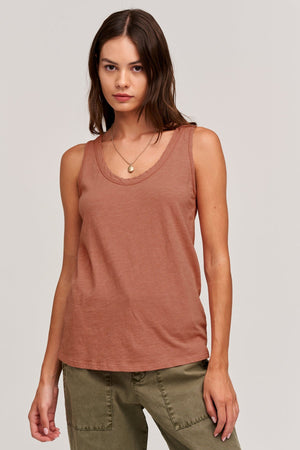 JOY ORIGINAL SLUB SCOOP NECK TANK Velvet by Graham & Spencer