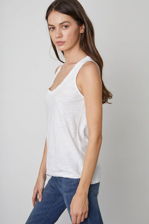 JOY ORIGINAL SLUB SCOOP NECK TANK Velvet by Graham & Spencer